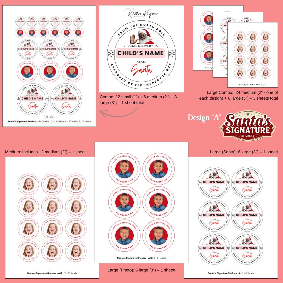 Personalized Santa Gift Tags – Custom North Pole Express Labels, Waterproof Christmas Stickers, Santa’s Workshop & Holiday Name Tags