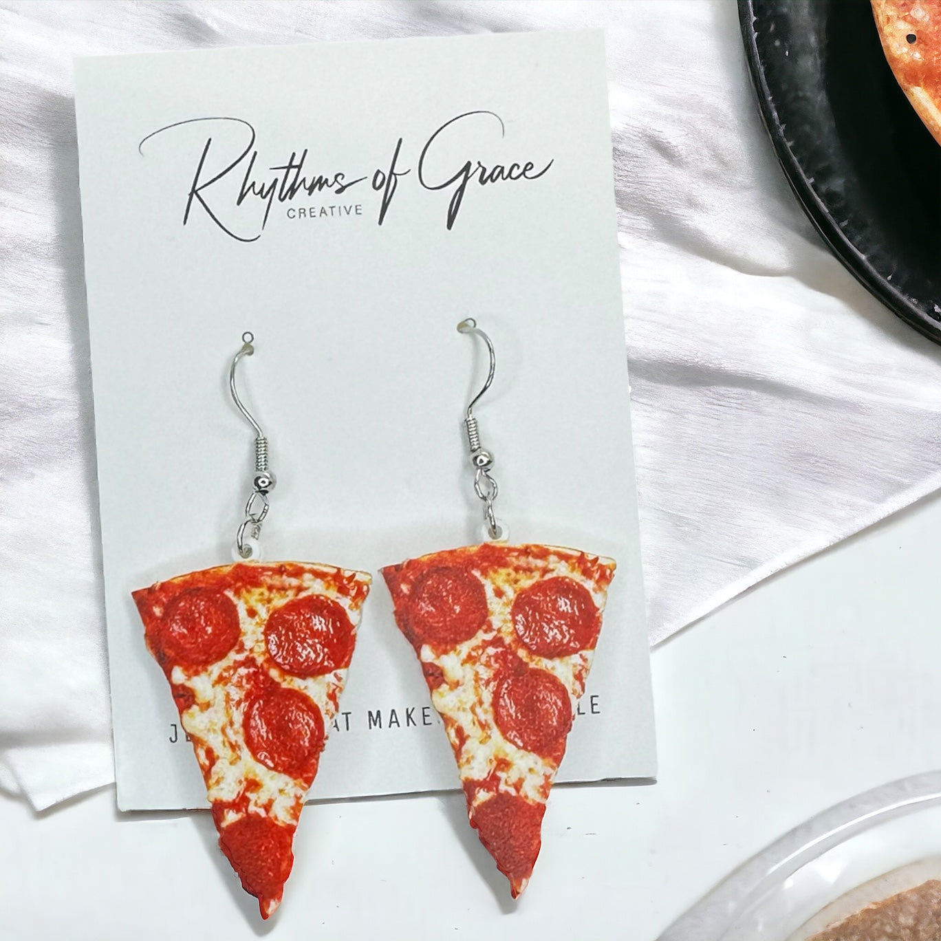Slice Into Style with Our Pepperoni Pizza Earrings! 🍕