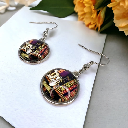 Purr-fectly Bookish: Cat Earrings for Every Book Lover! 📚🐾 - Rhythms of Grace Creative
