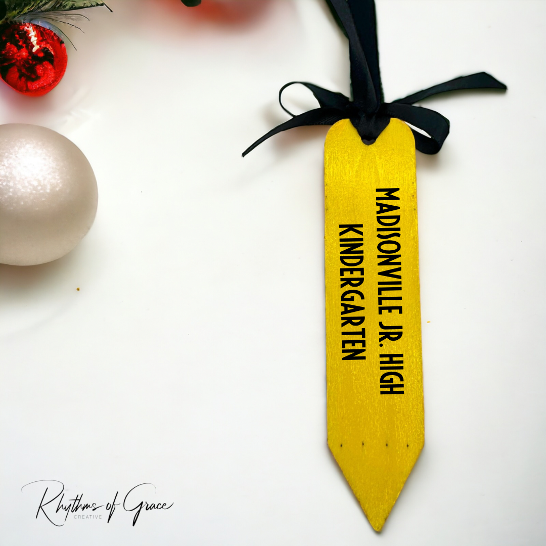 Personalized Pencil Ornaments – Celebrate Your Child's First Year of School!