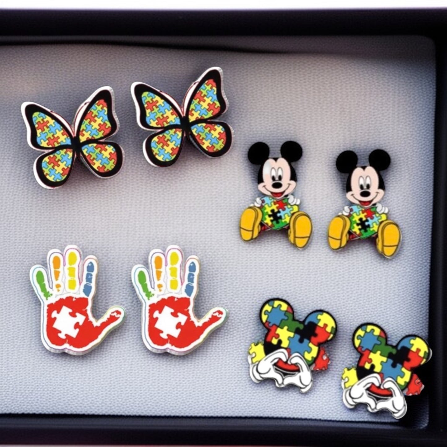 Stand Out for a Cause: Charming Autism Awareness Studs!