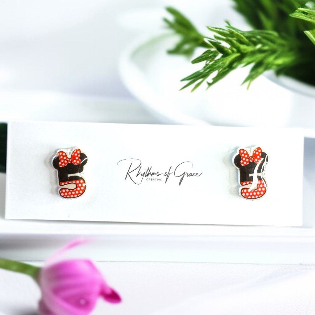 Whimsical Number Stud Earrings: Celebrate Your Age in Style!