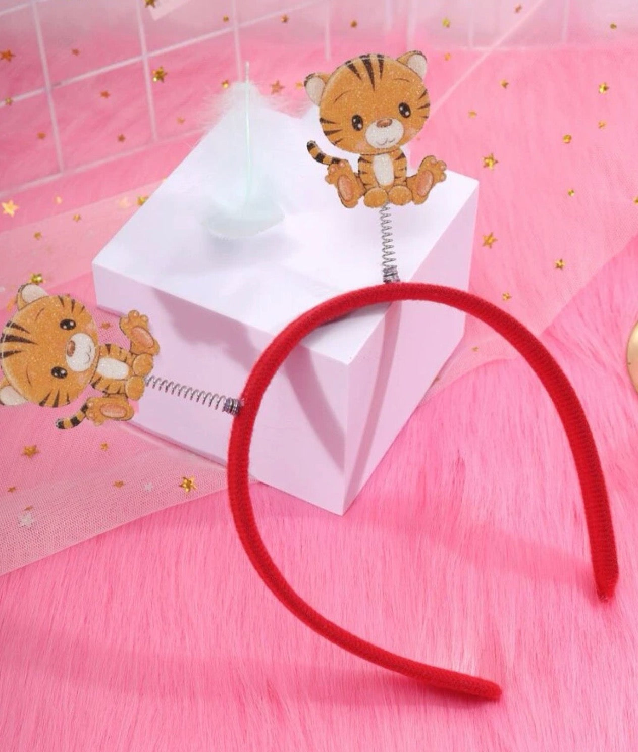 Tiger Headband - Tiger Headpiece, Tiger Costume, Animal Headband, Tiger Cartoon, Kids Tiger Headband - Rhythms of Grace Creative