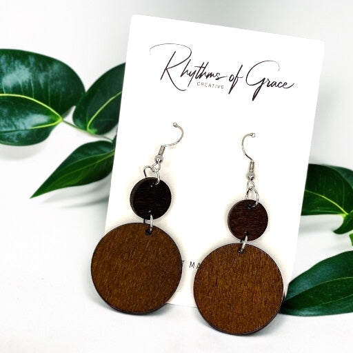 Boho Chic Wooden Earrings - Elevate Your Style! ๐ฟ - Rhythms of Grace Creative