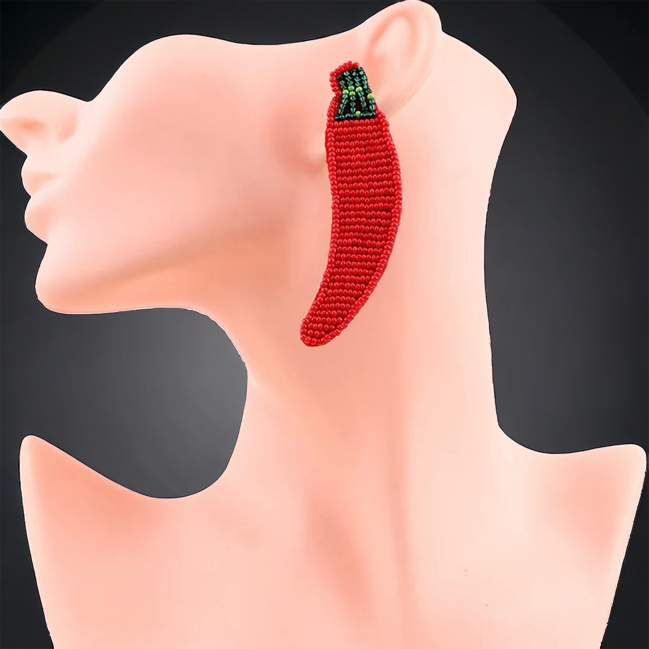 Spice Up Your Style: Fun Beaded Hot Pepper Earrings! 🌶️✨