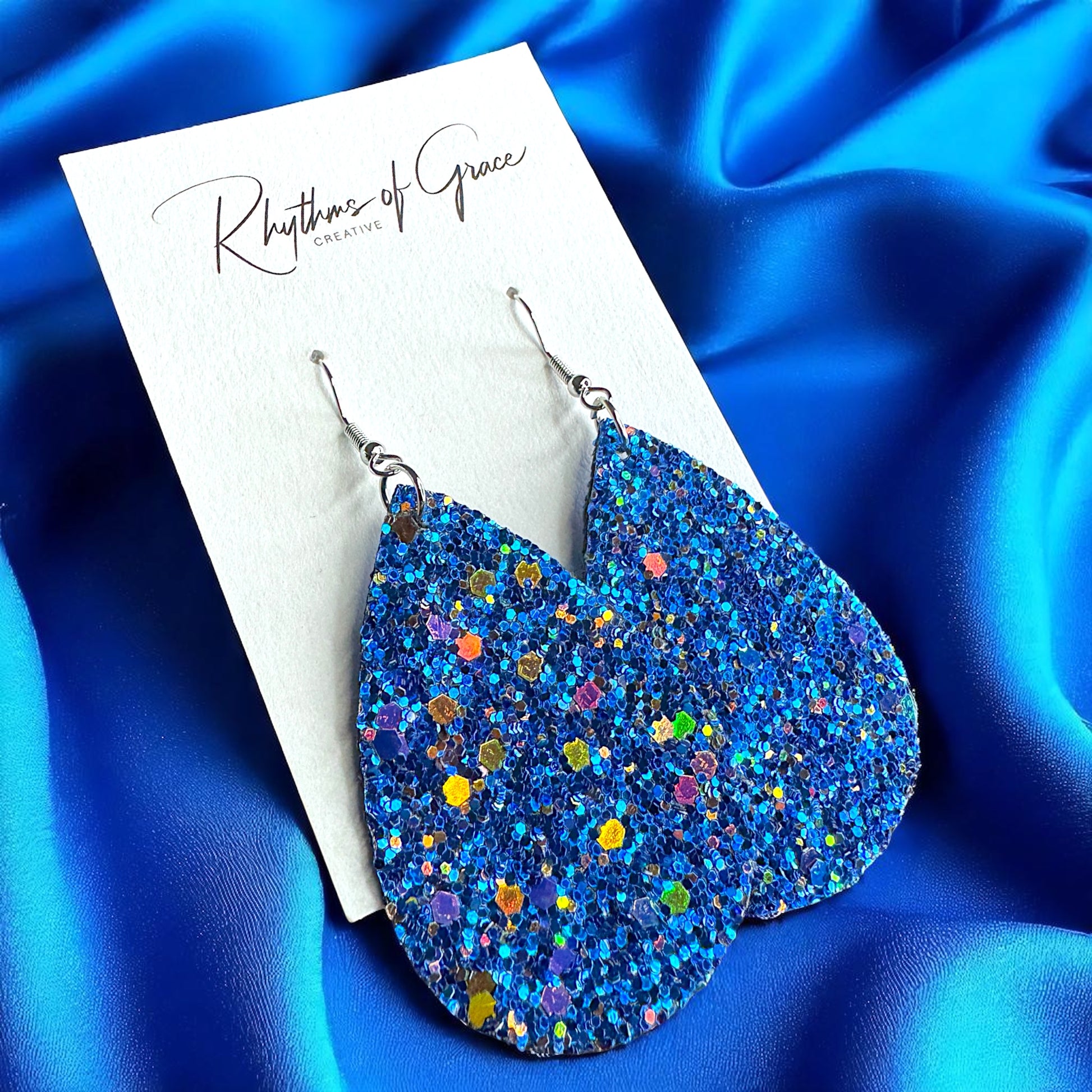 Sparkle & Shine: Glitter Teardrop Dangle Earrings ✨ - Rhythms of Grace Creative