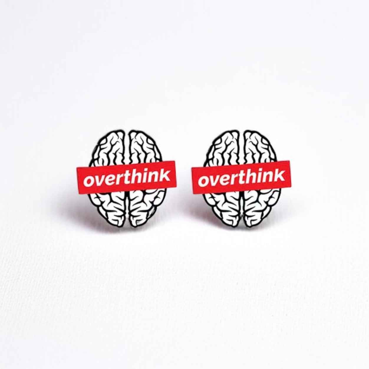 Overthinker Stud Earrings: A Thoughtful Touch for Your Style! 🧠