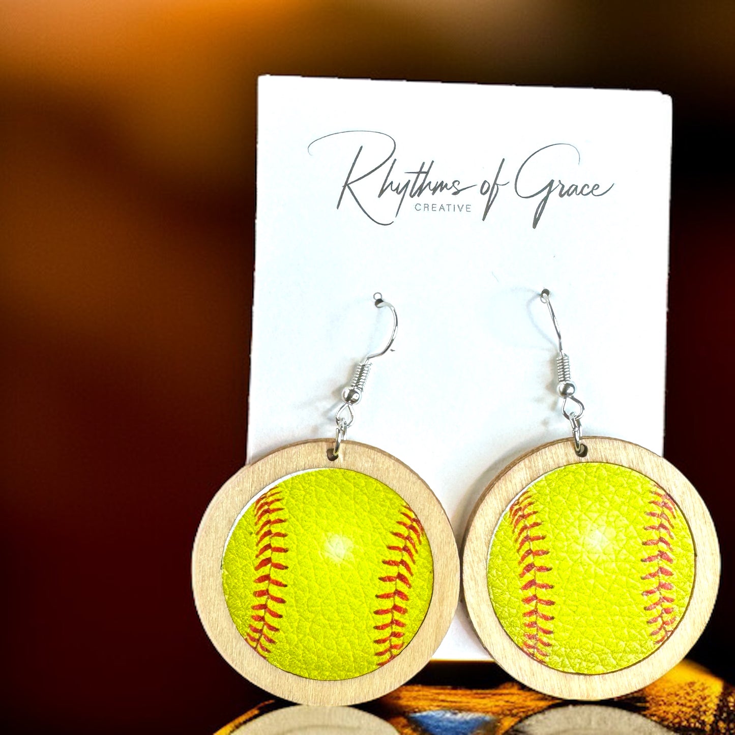 Swing into Style: Softball Dangle Earrings for Game Day Glam!