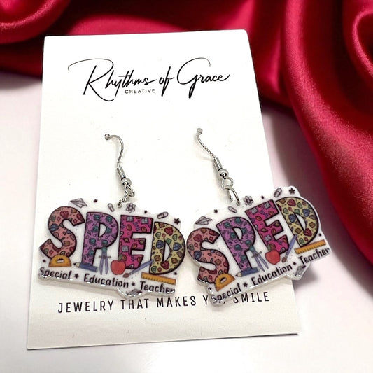 Special Education Teacher Dangle Earrings: Celebrate Inclusivity! - Rhythms of Grace Creative