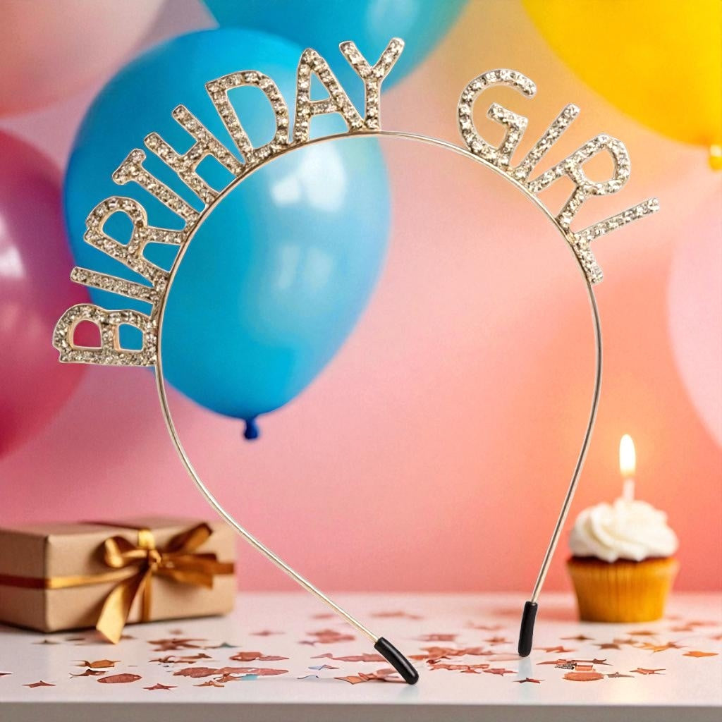 Birthday Headband - Rhinestone Headband, Rhinestone Headpiece, Birthday Headpiece, Birthday Party, It’s My Birthday - Rhythms of Grace Creative