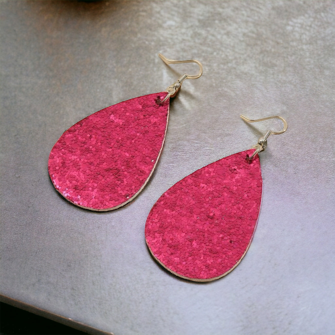 Sparkle & Shine: Glitter Teardrop Dangle Earrings ✨