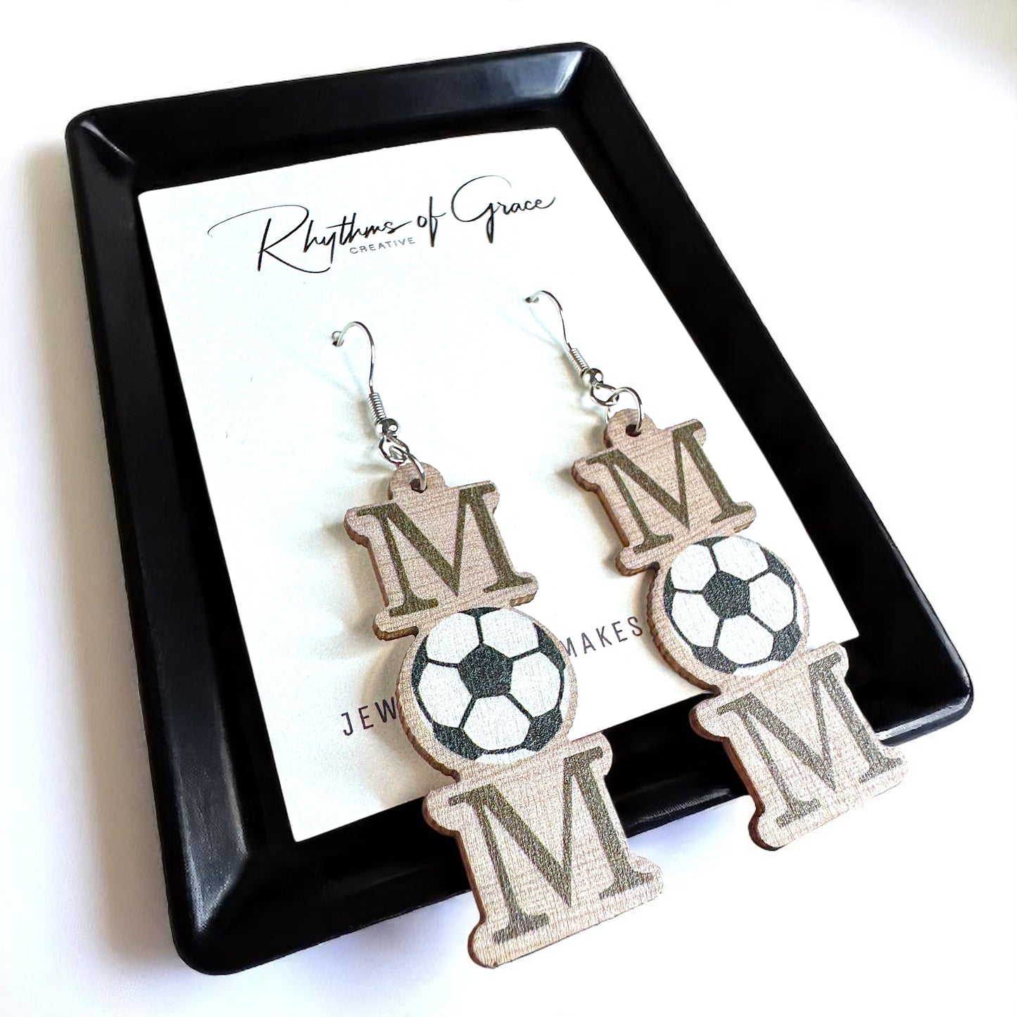 Score Style Points: Fun Sports Mom Dangle Earrings!