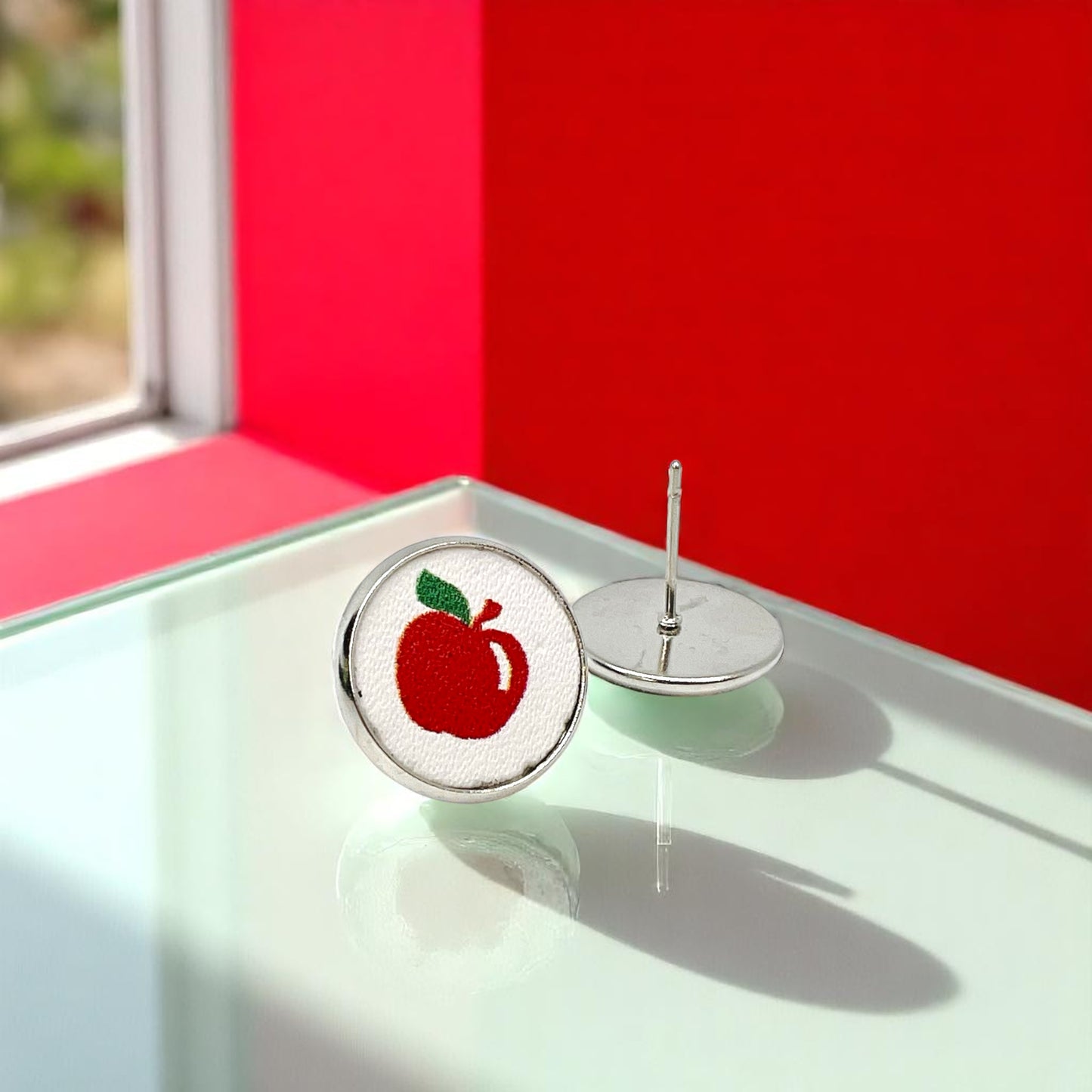 Sweeten Your Style with Apple Stud Earrings! 🍎