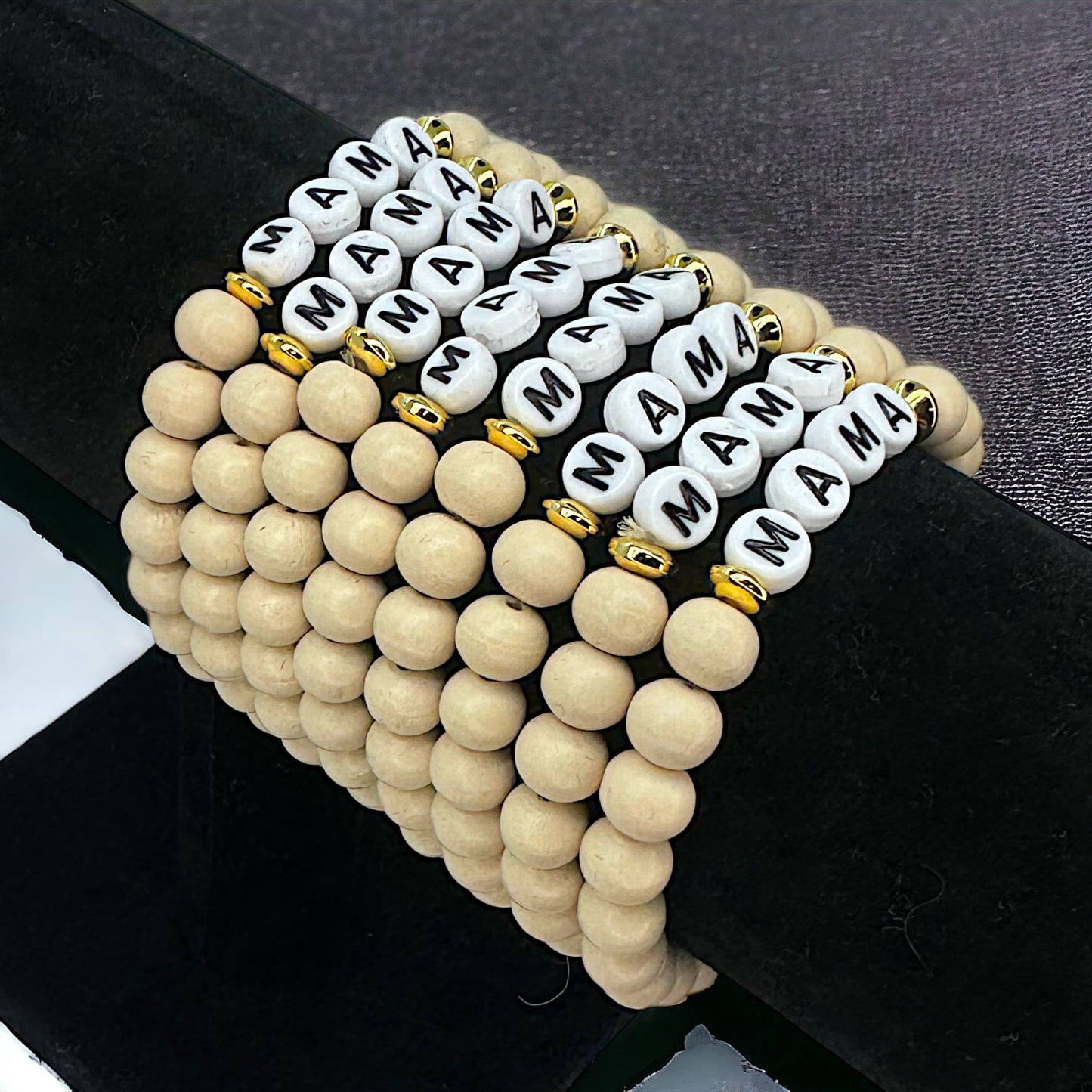 Spread the Mama Love: Stylish Stretchy Beaded Bracelet!