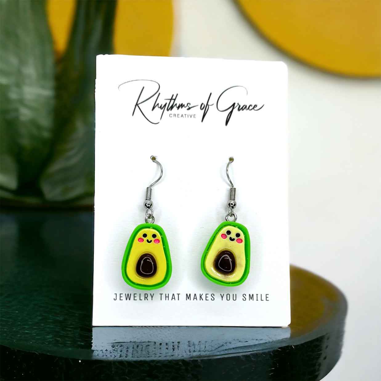 Avocado Dangle Earrings - A Touch of Quirky Chic! 🥑