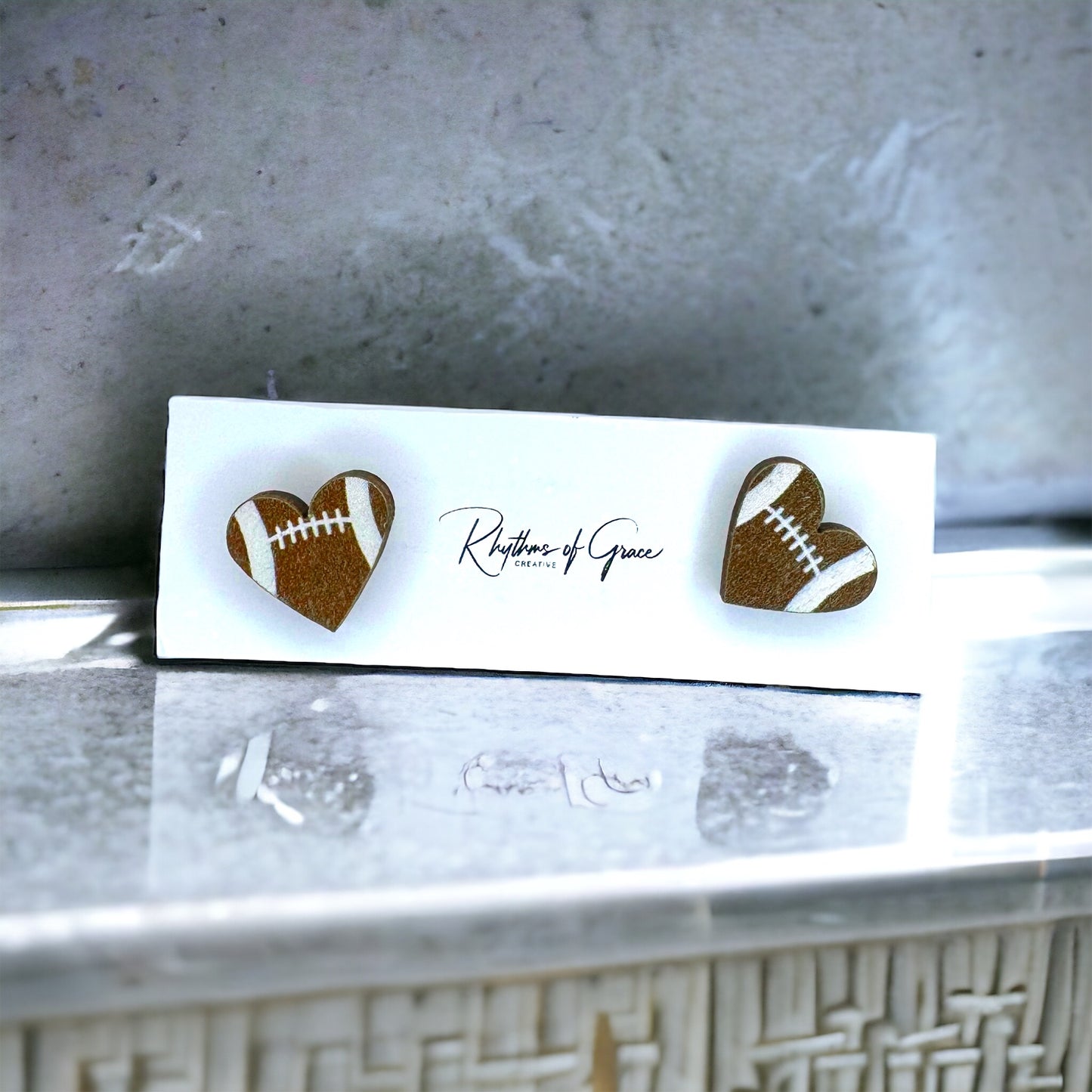 Game Day Glam: Adorable Football Stud Earrings! ๐๐