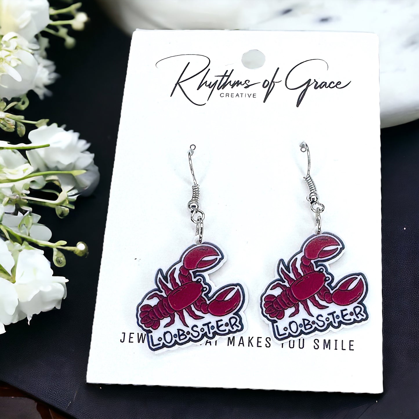 Lobster Dangle Earrings: Your Friendly Reminder of Love! FRIENDS