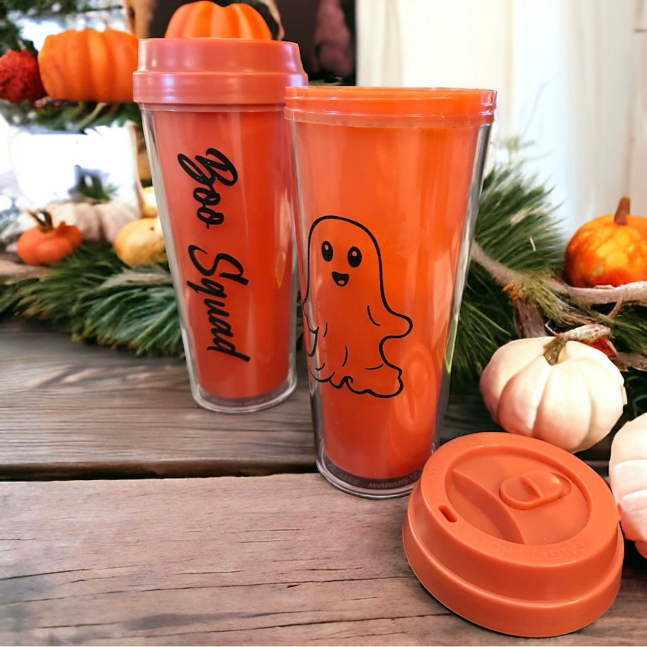 Boo Squad Brand New Color Changing Halloween Tumbler! 15 fl oz. Candycorn Colors