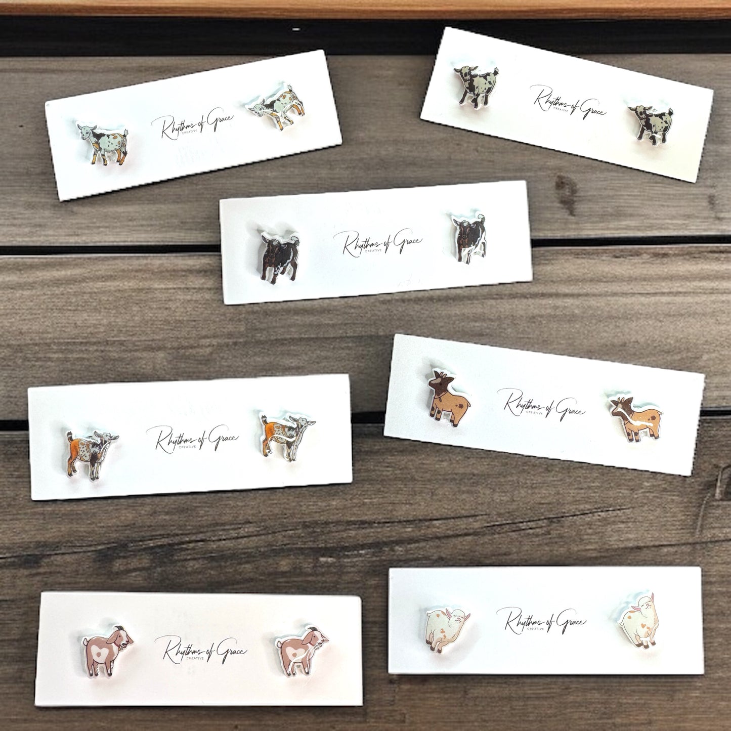 Goats Galore: Adorable Goat Stud Earrings! ๐