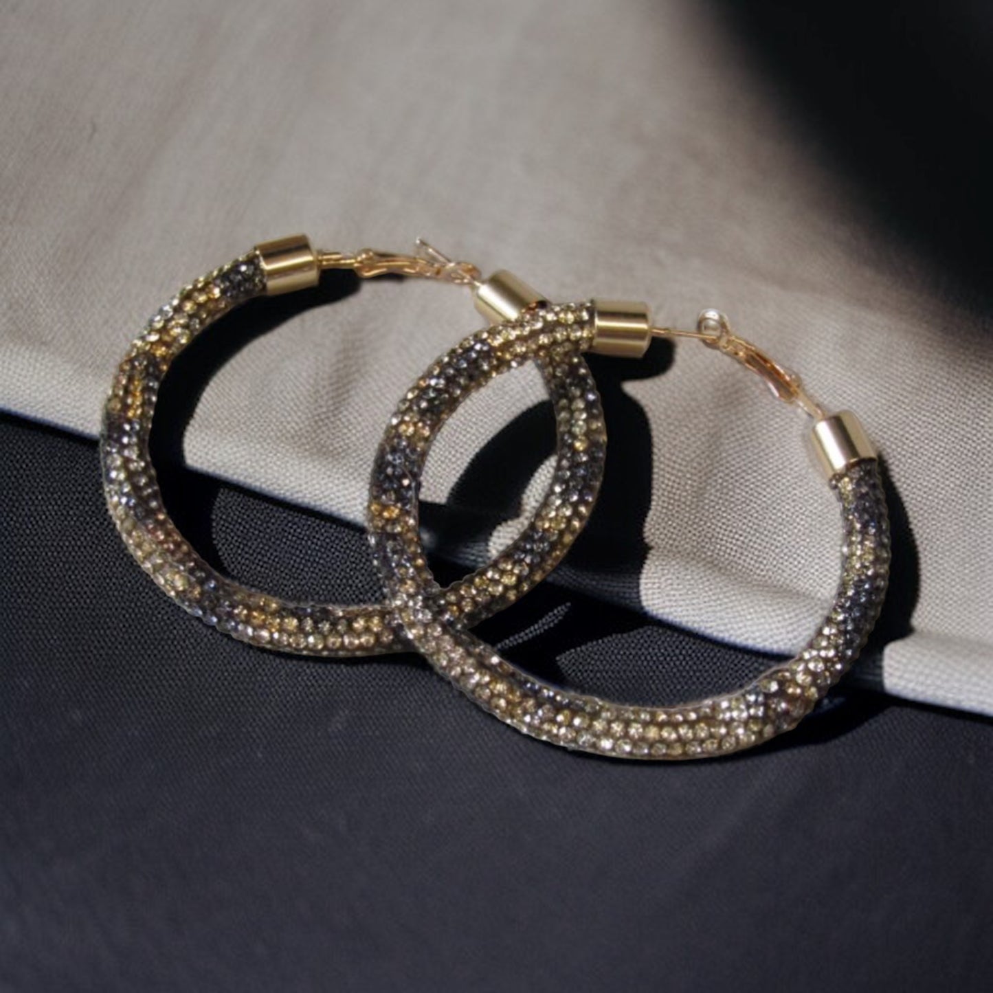 Shimmering Elegance: Multicolor Glitter Hoops