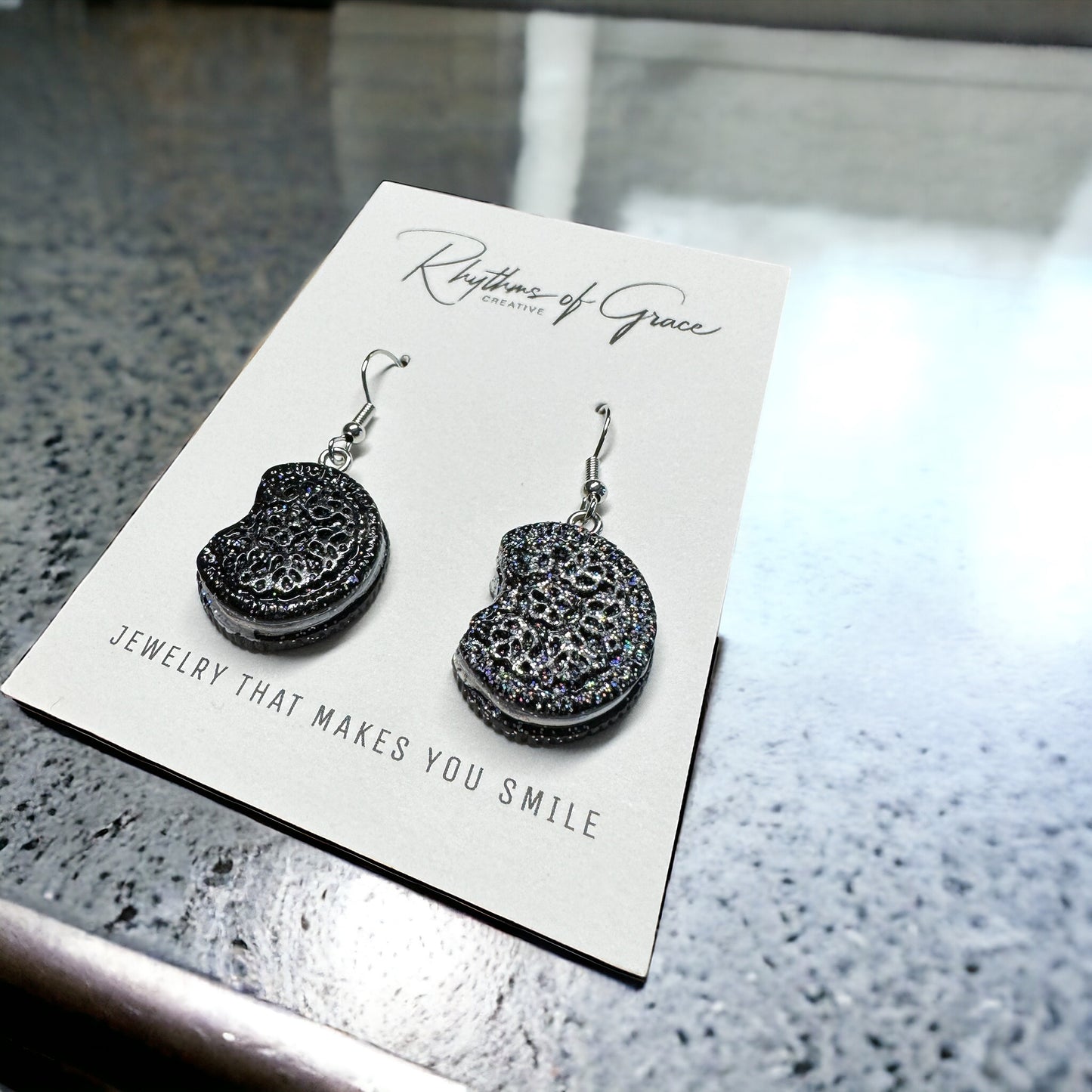 Indulge Your Style: Chocolate Cookie Sandwich Earrings! 🍪