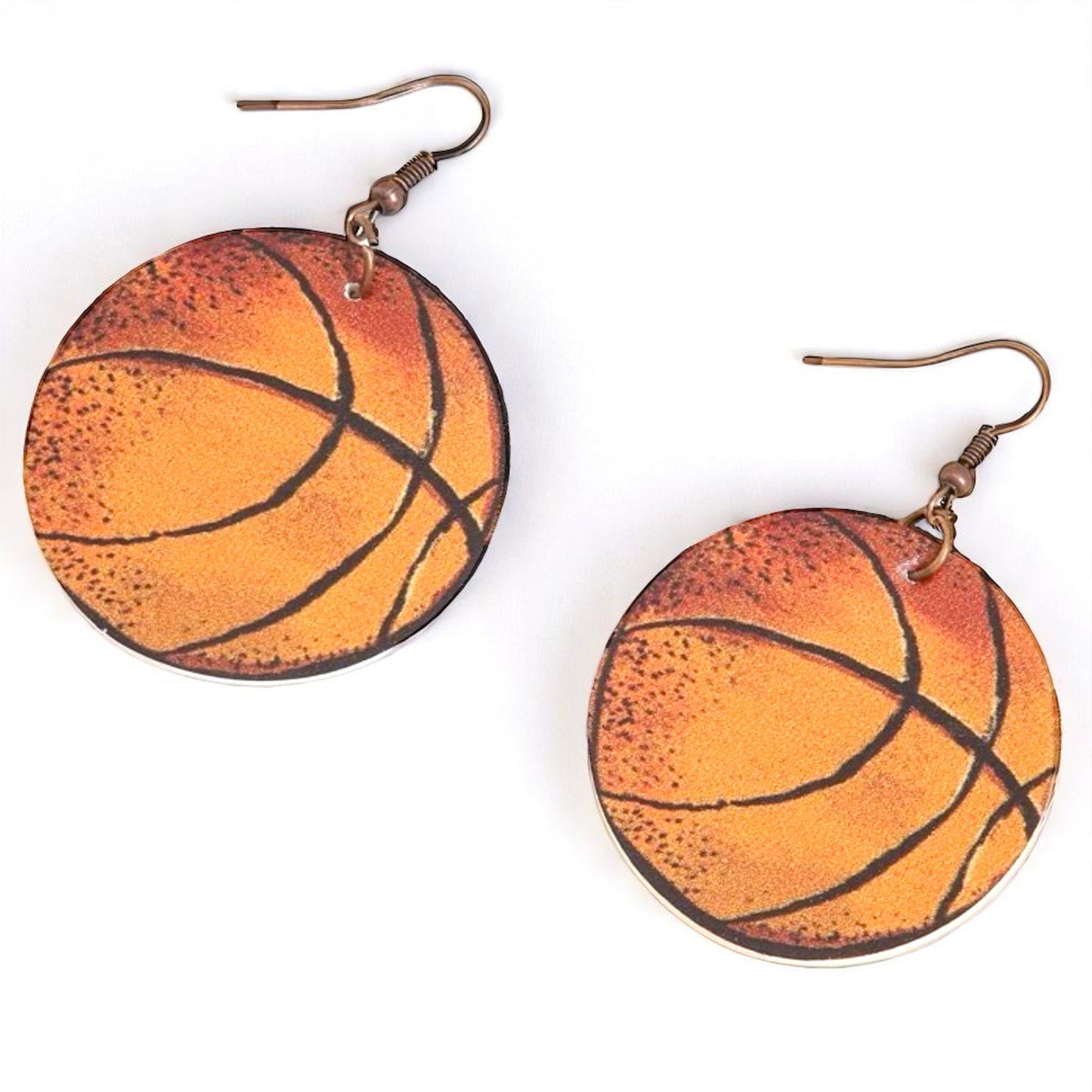 Slam Dunk Style: Basketball Dangle Earrings! 🏀