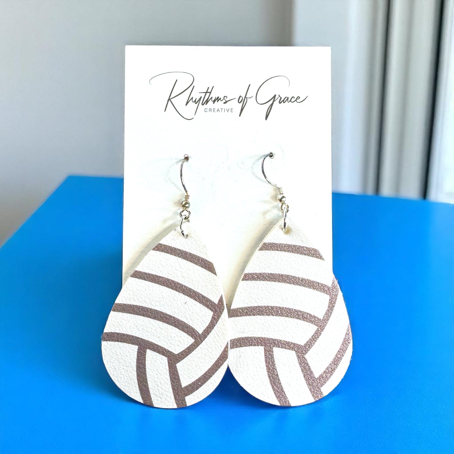 Spike Your Style: Volleyball Dangle Earrings! 🏐