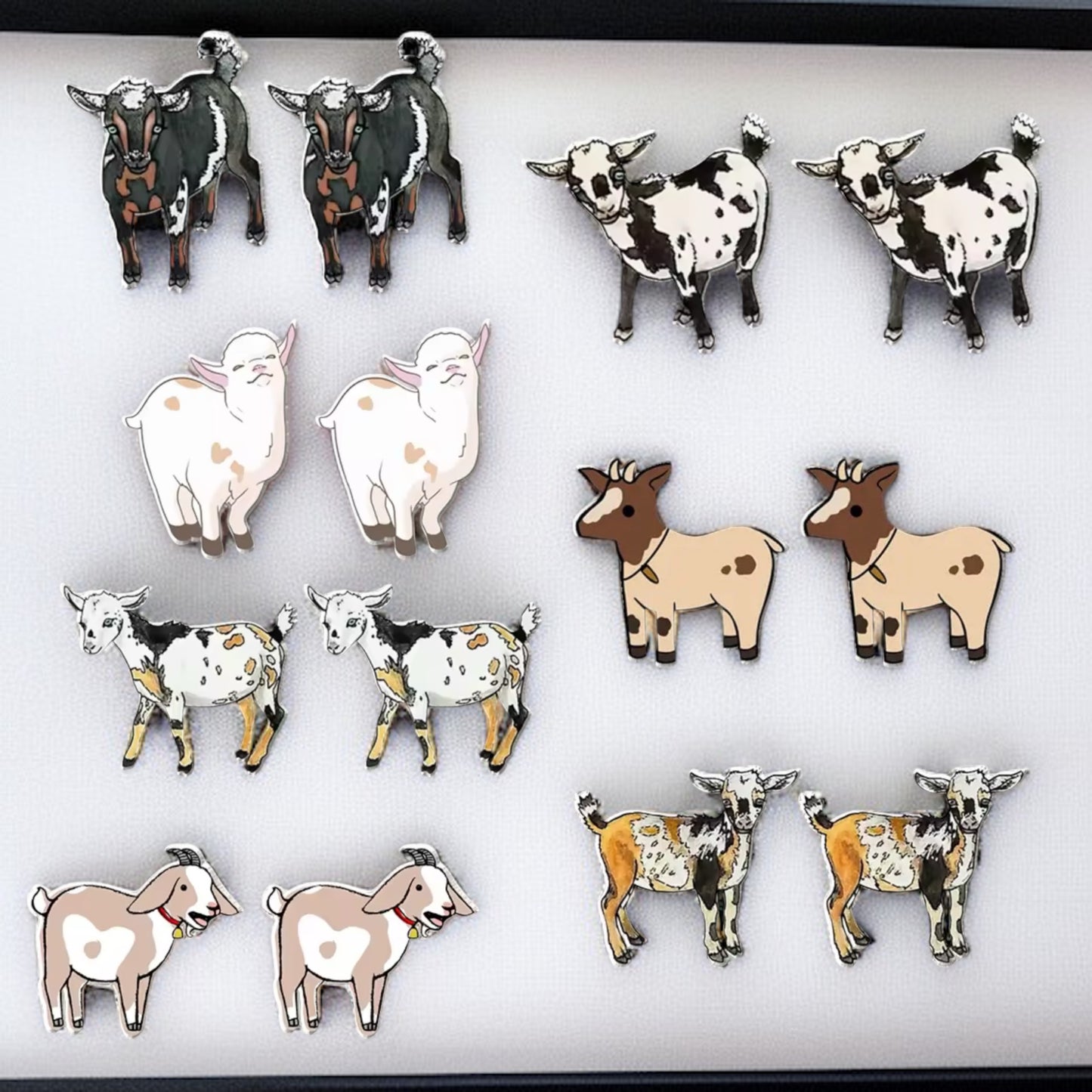 Goats Galore: Adorable Goat Stud Earrings! ๐