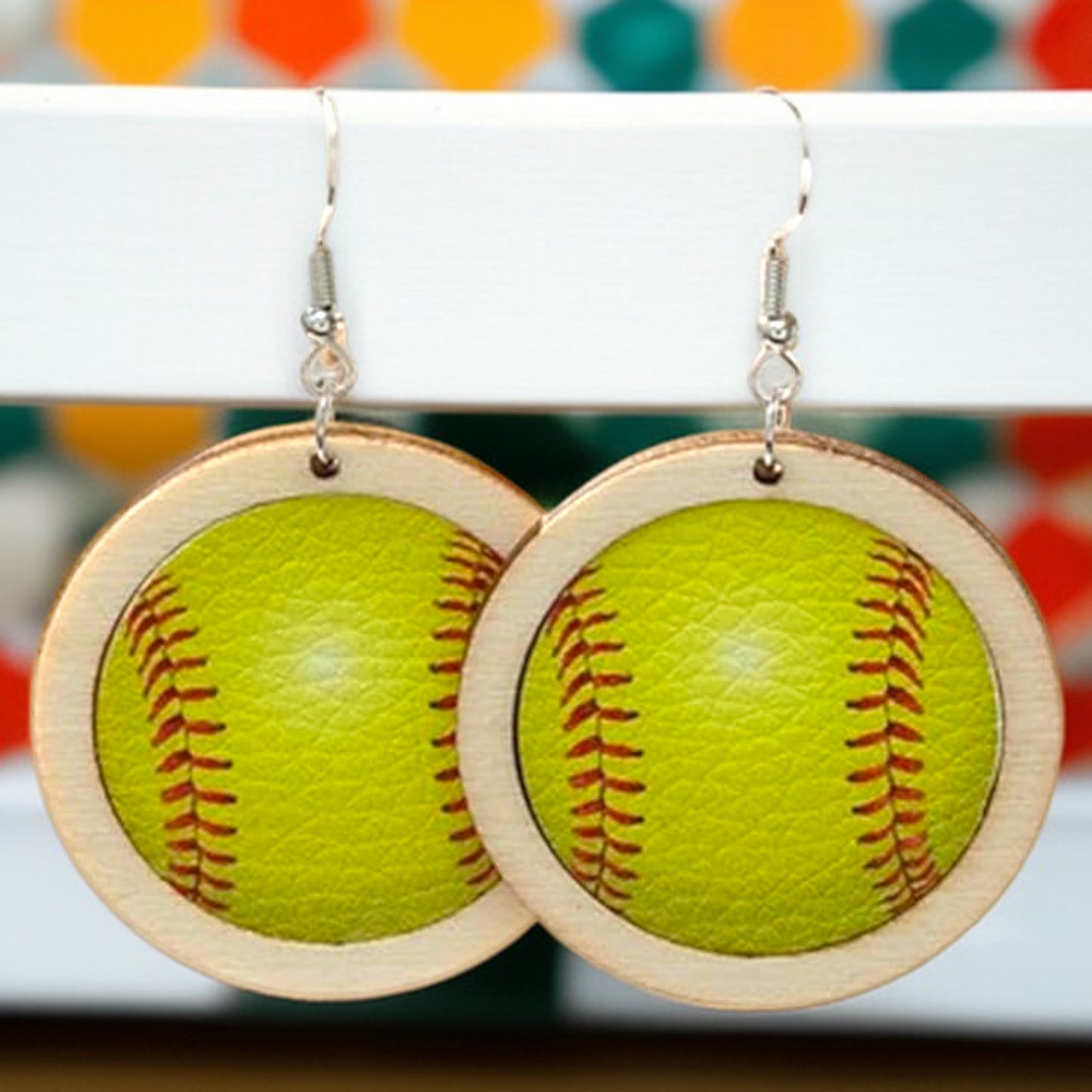 Swing into Style: Softball Dangle Earrings for Game Day Glam!