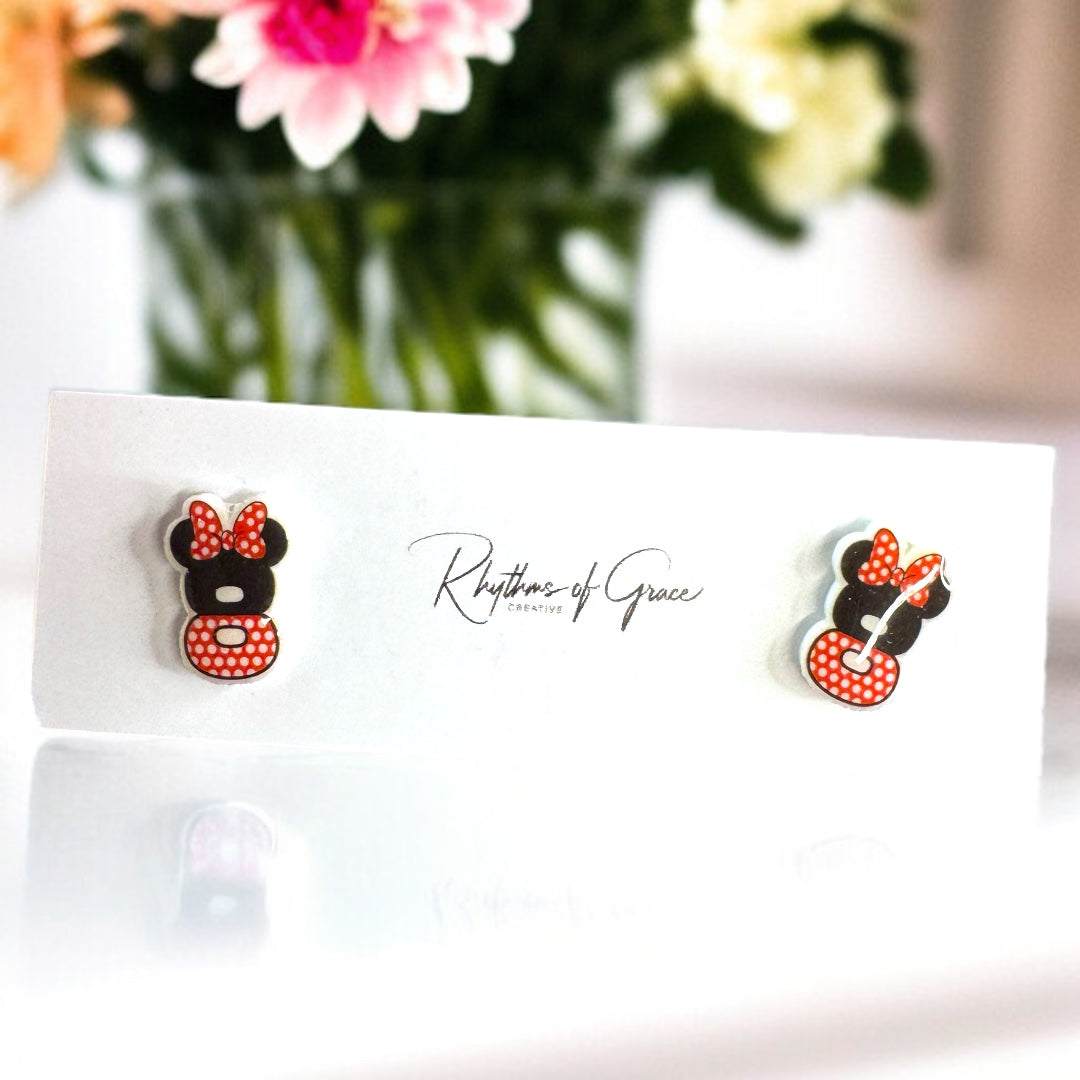 Whimsical Number Stud Earrings: Celebrate Your Age in Style!