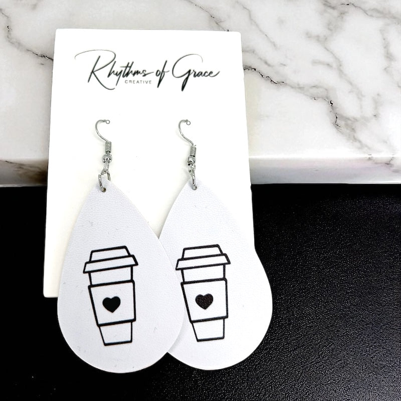 Coffee Teardrop Earrings: Brew-tiful Style for Caffeine Lovers! ☕