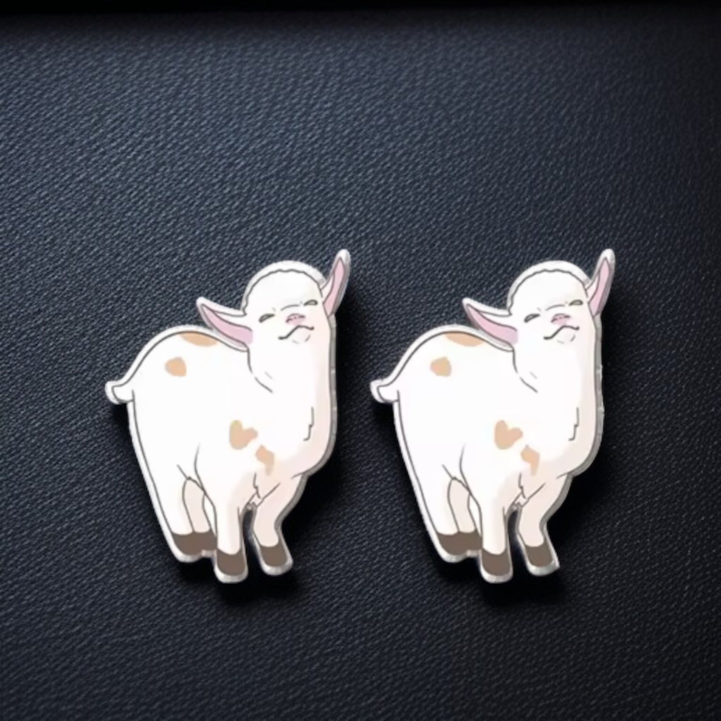 Goats Galore: Adorable Goat Stud Earrings! ๐