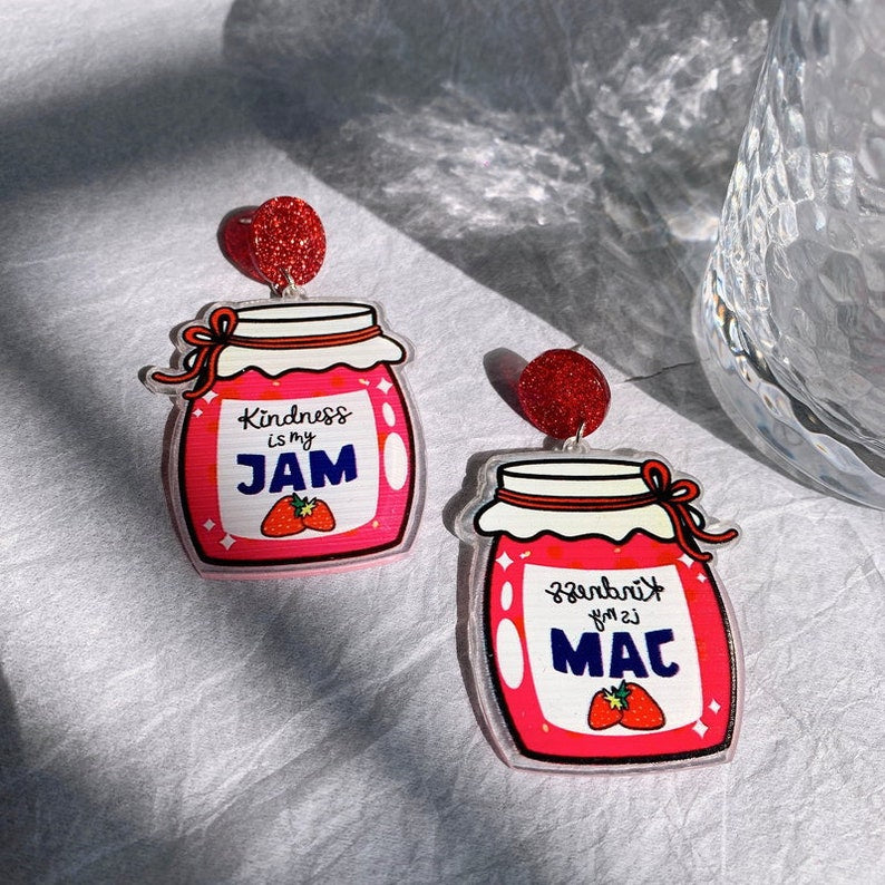 Kindness Is My Jam Earrings - Jelly Earrings, Spread Kindness, Kindness Earrings, Empowerment Accessories, Jam