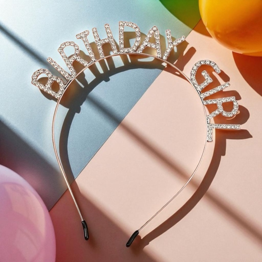 Birthday Headband - Rhinestone Headband, Rhinestone Headpiece, Birthday Headpiece, Birthday Party, It’s My Birthday - Rhythms of Grace Creative