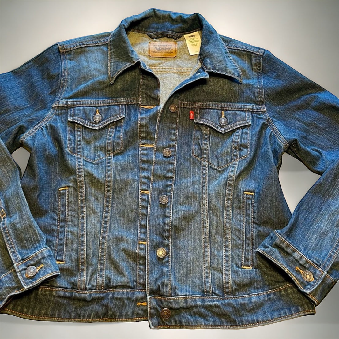 Hand Painted Jean Jacket: “Pinches Get Stitches”, St Patrick’s Day Jacket, Hand Painted, Shamrock