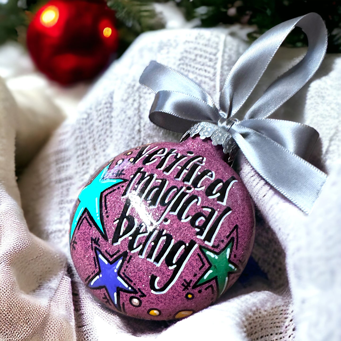 Christmas Ornament: "Verified Magical Being"