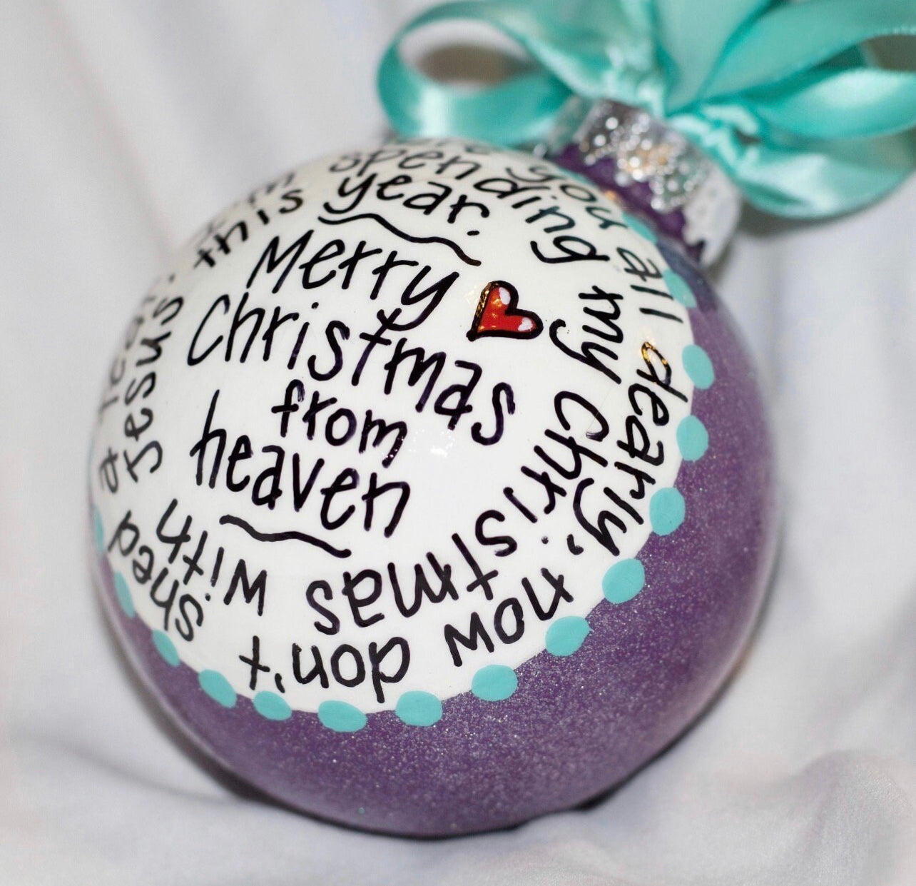Christmas in Heaven Ornament - Memorial Ornament, Angel in Heaven, Christmas Ornament, Holiday Ornament, In Memory, Rest in Peace - Rhythms of Grace Creative