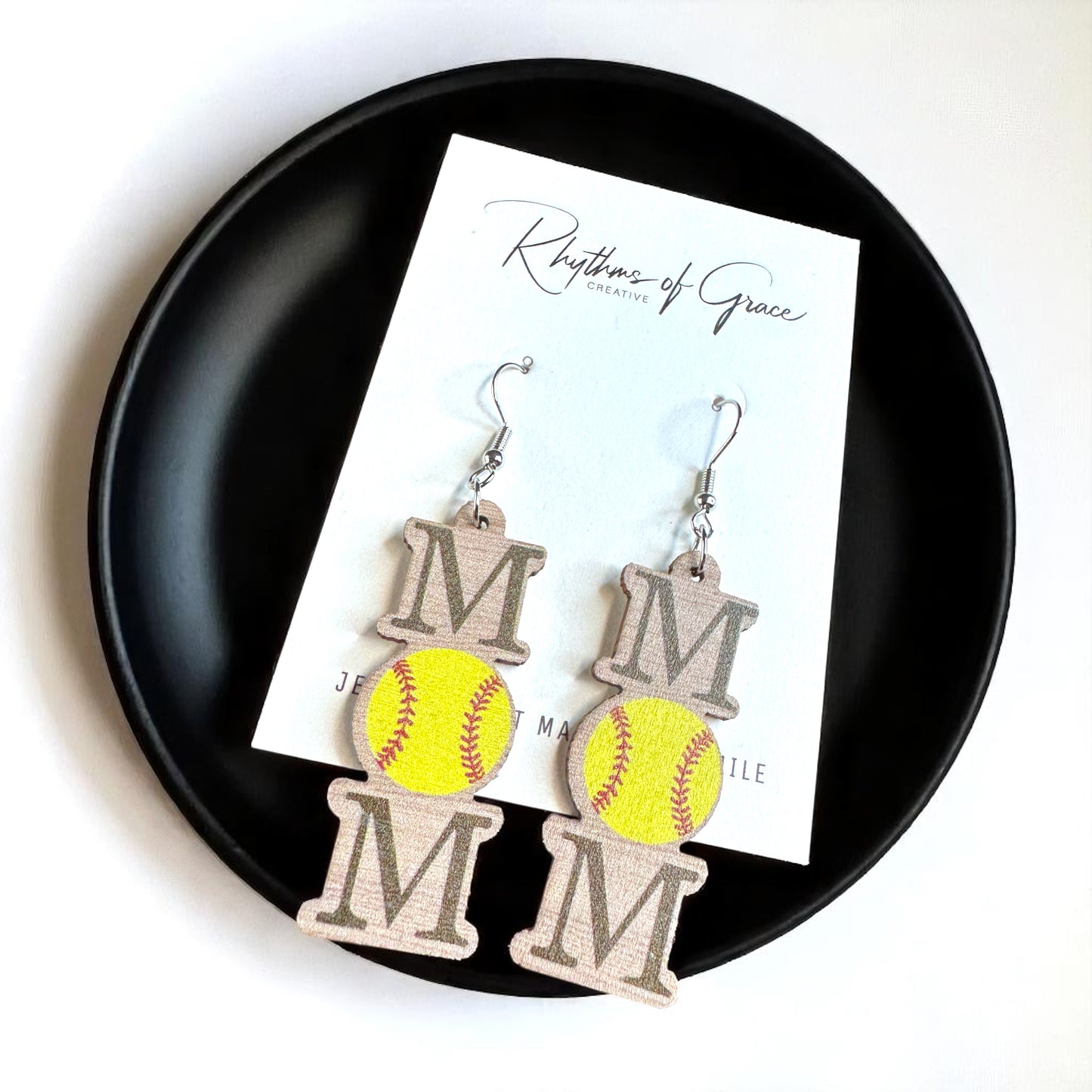 Score Style Points: Fun Sports Mom Dangle Earrings!