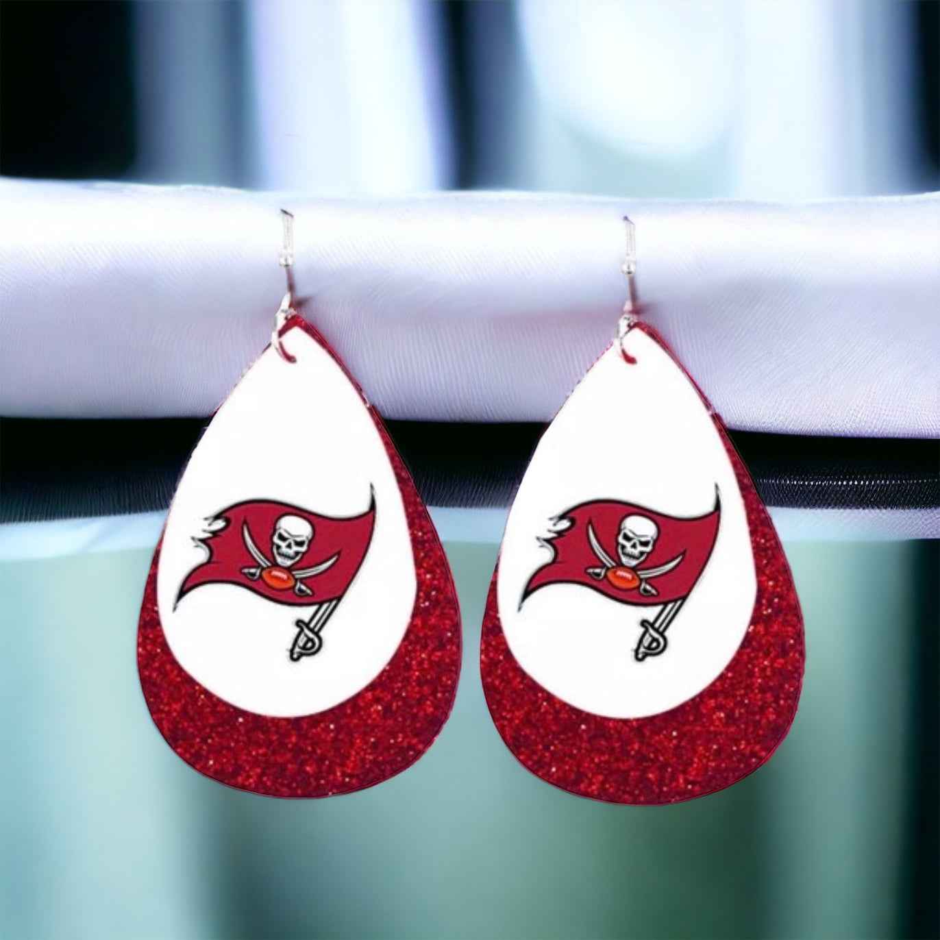 Touchdown Style: Tampa Bay Buccaneers Dangle Earrings for Fashionable Fans!