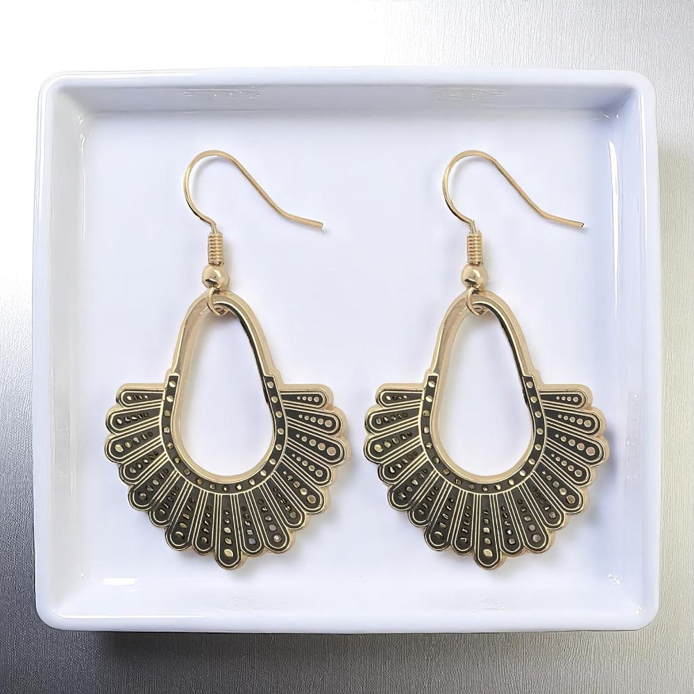 Dissent Earrings – Channel Your Inner RBG with Bold Elegance!