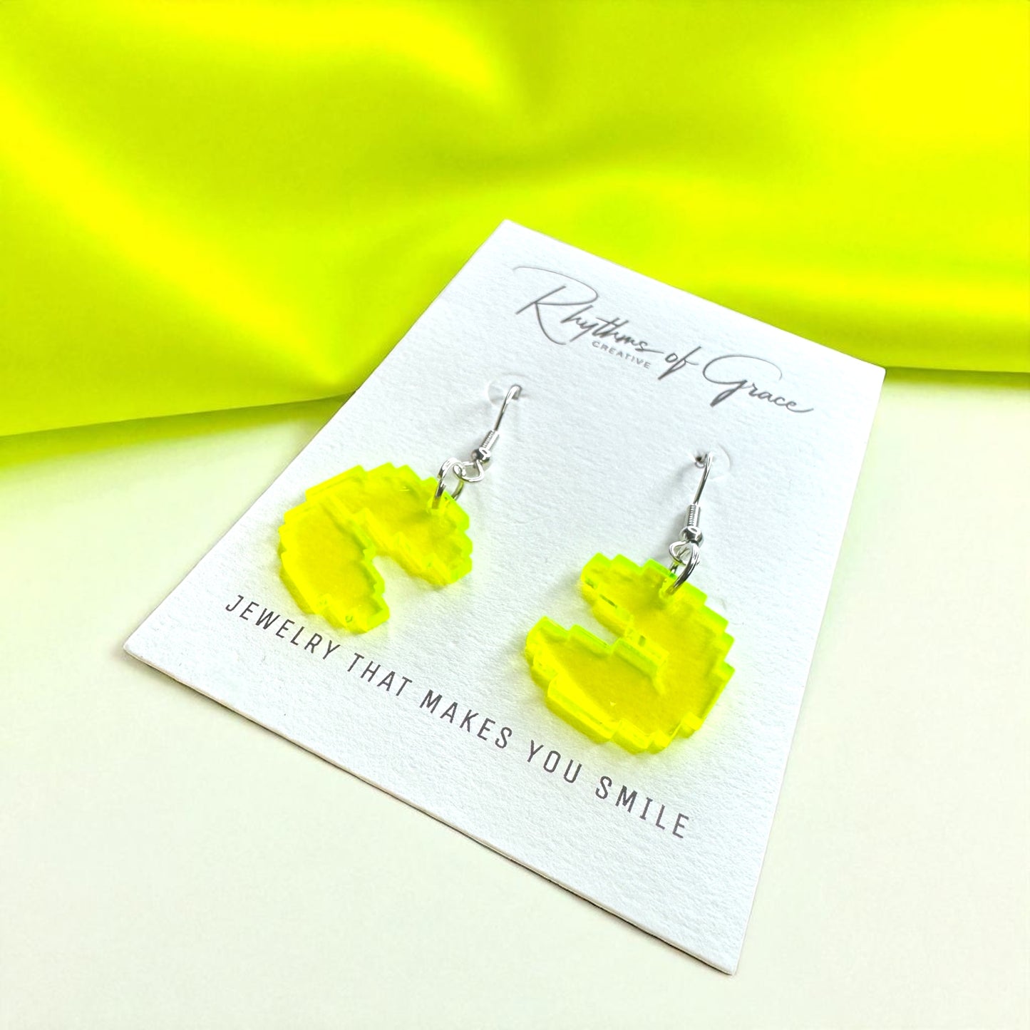 PAC-MAN Party Earrings Set - Embrace 80's Retro with Handmade Dangle Fun! - Rhythms of Grace Creative