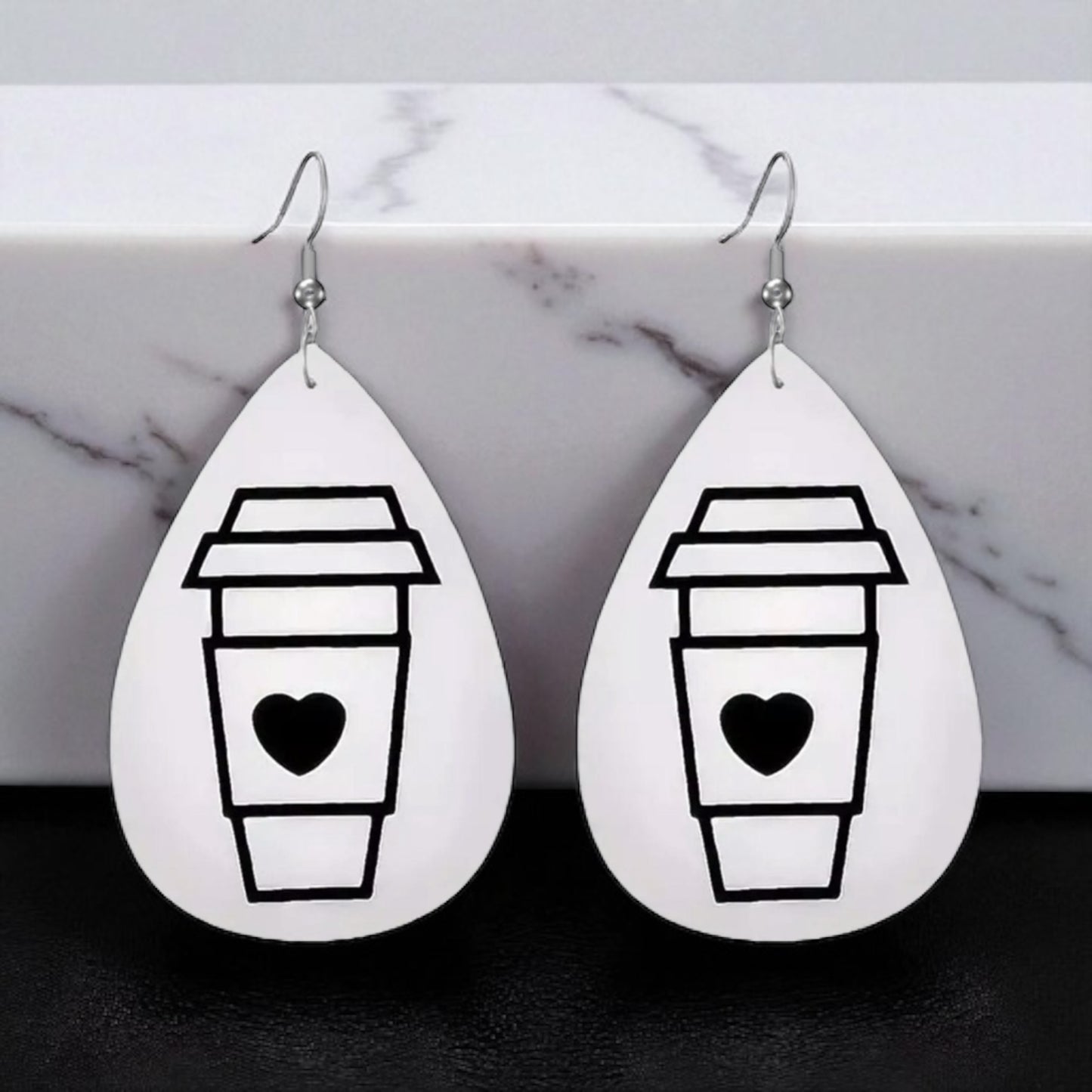 Coffee Teardrop Earrings: Brew-tiful Style for Caffeine Lovers! ☕