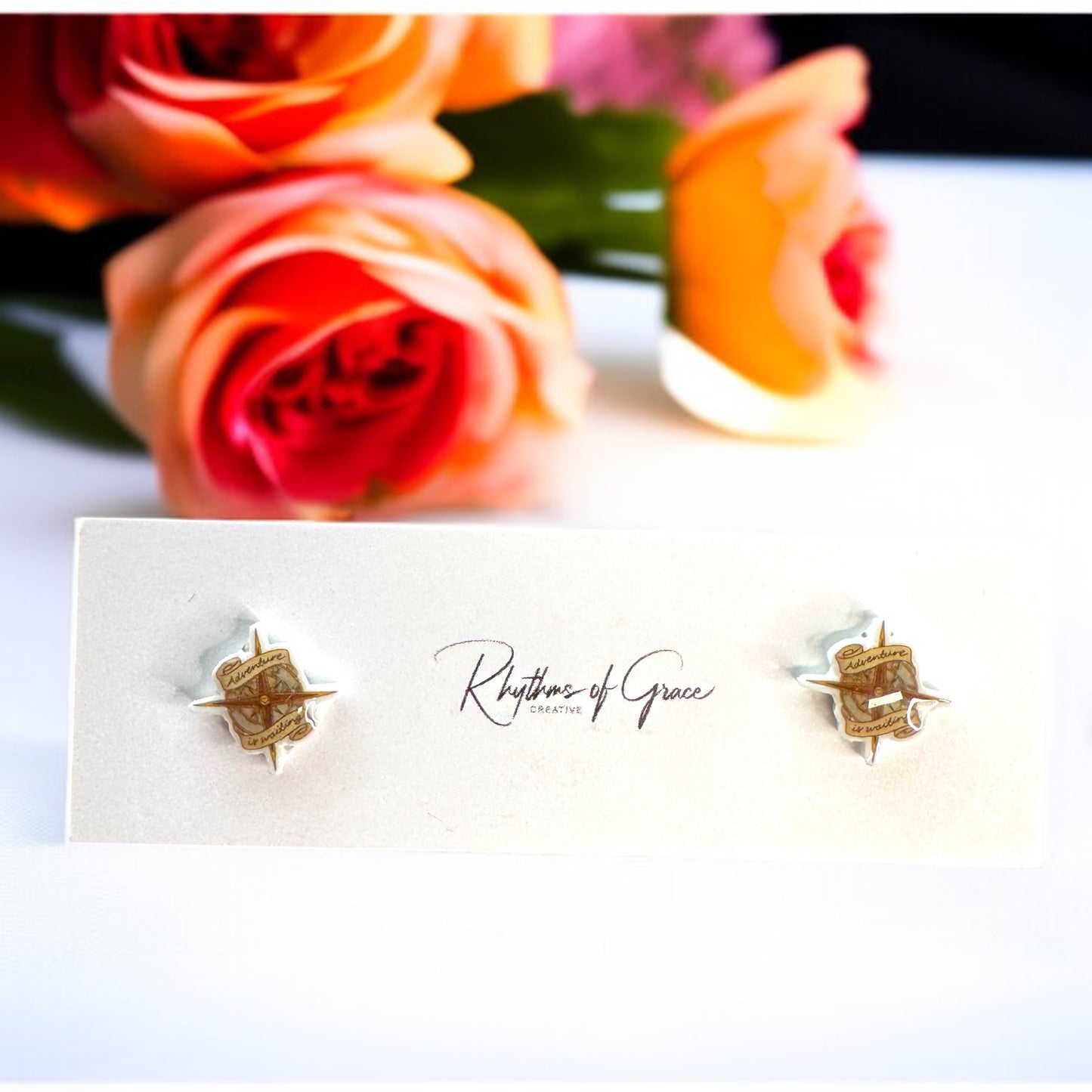 Compass Your Style: Adventure Awaits Stud Earrings!