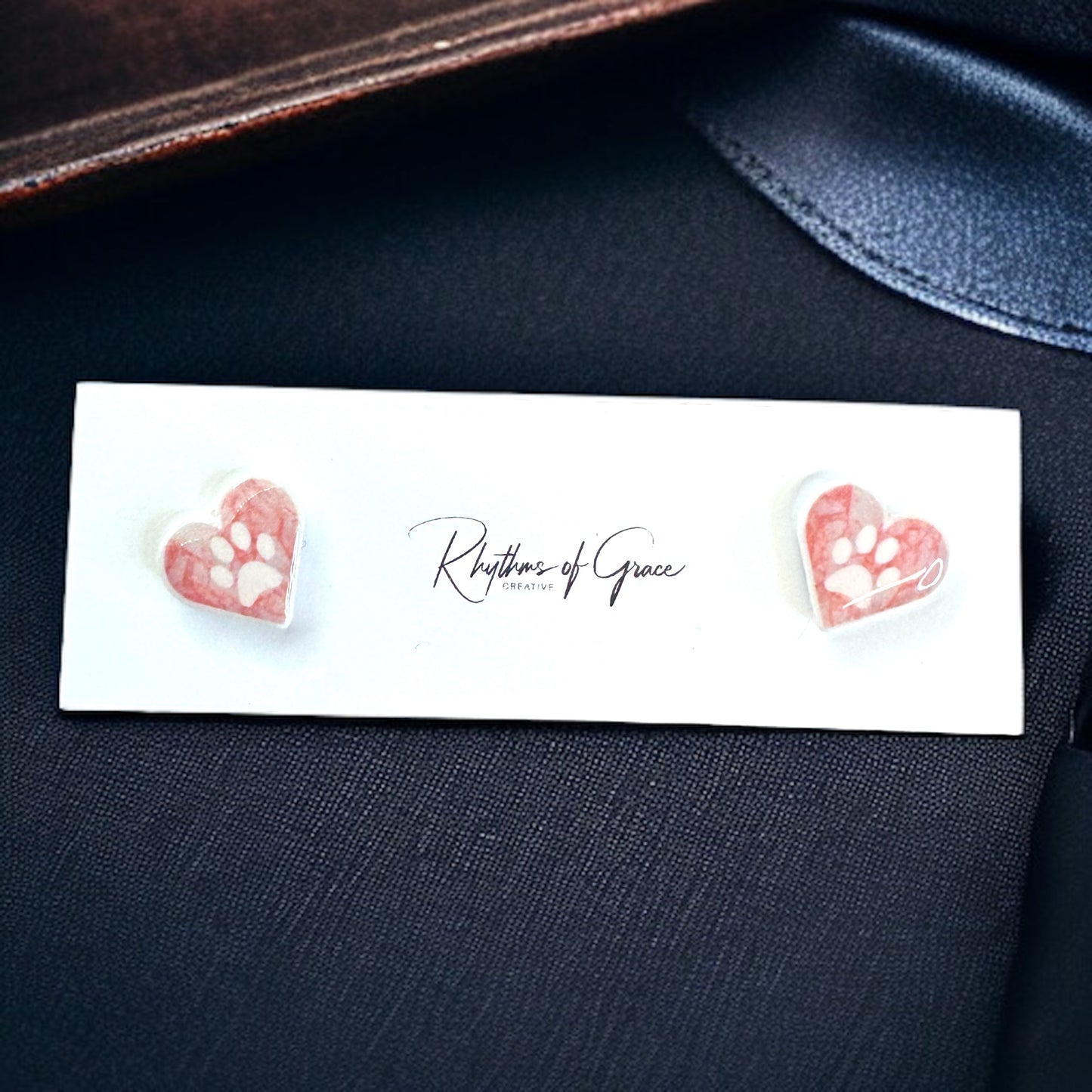 Paw-Heart Stud Earrings: A Purrfect Blend of Love and Whimsy!