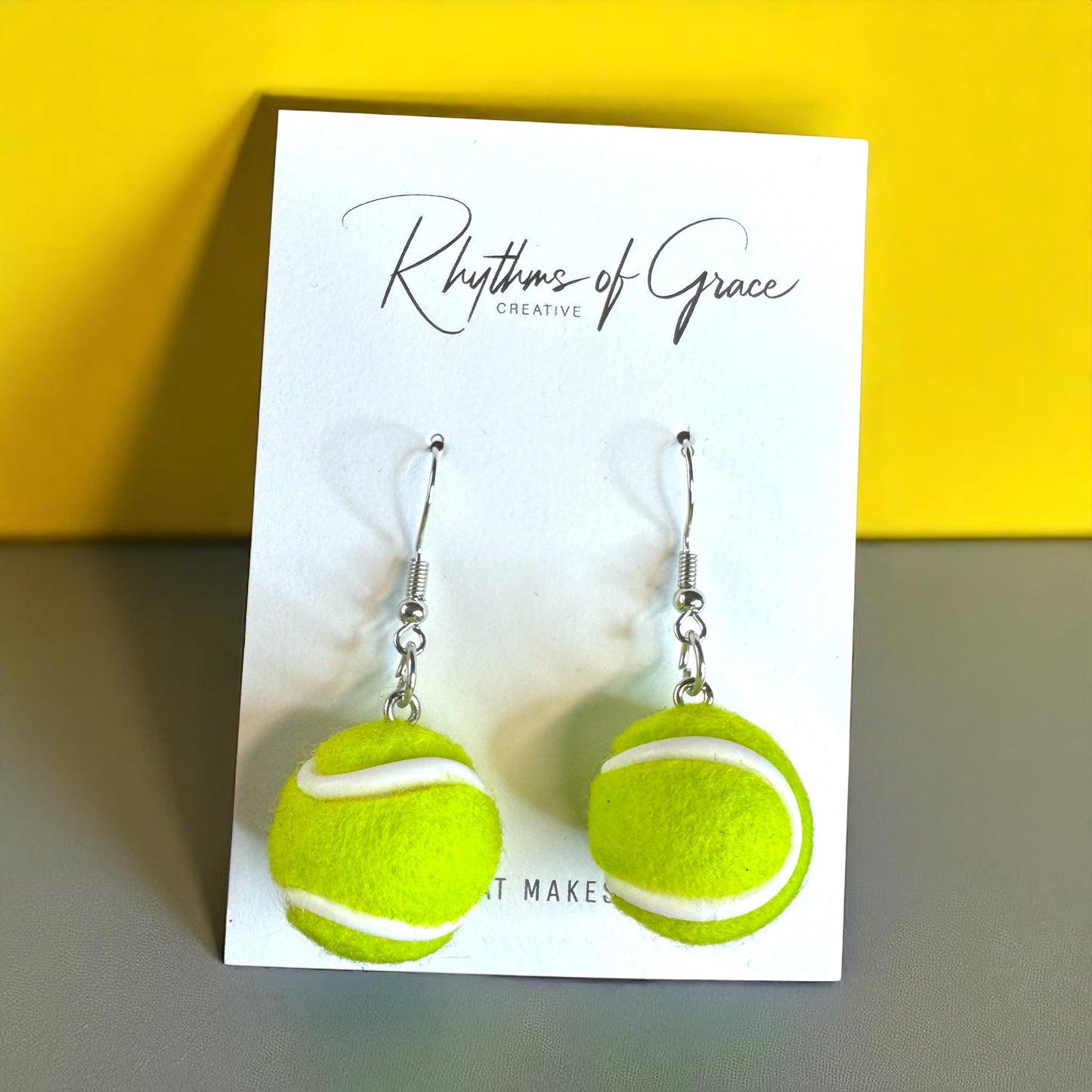 Game, Set, Match: Tennis Ball Earrings – Serve Up Style!