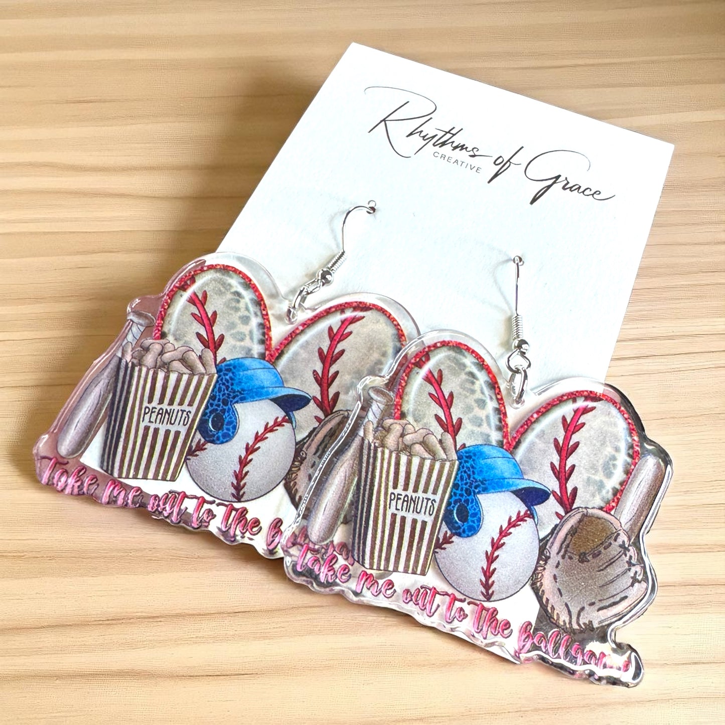 Swing into Style: Fun Baseball Dangle Earrings for Game Day