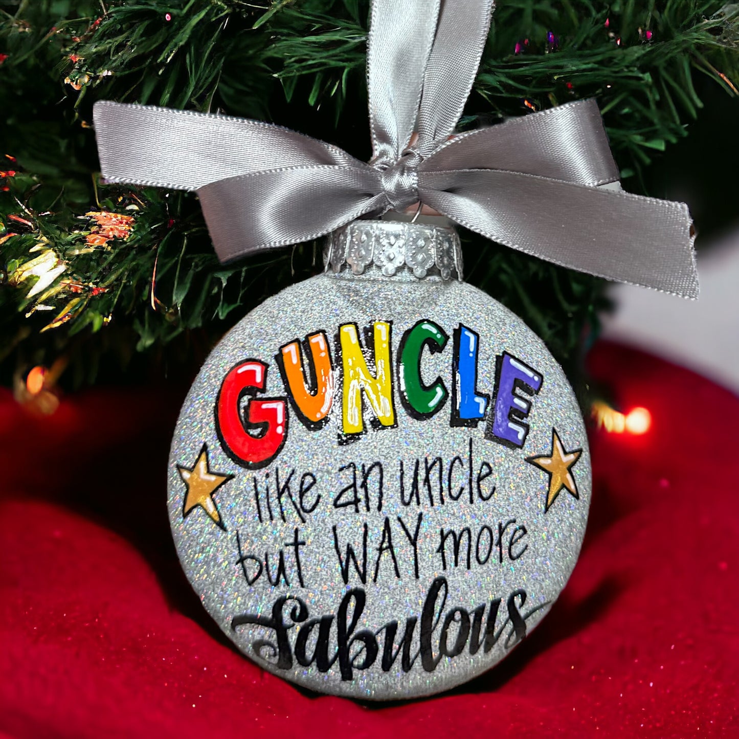 Christmas Ornament: GUNCLE – Your Fabulous Holiday Sidekick!