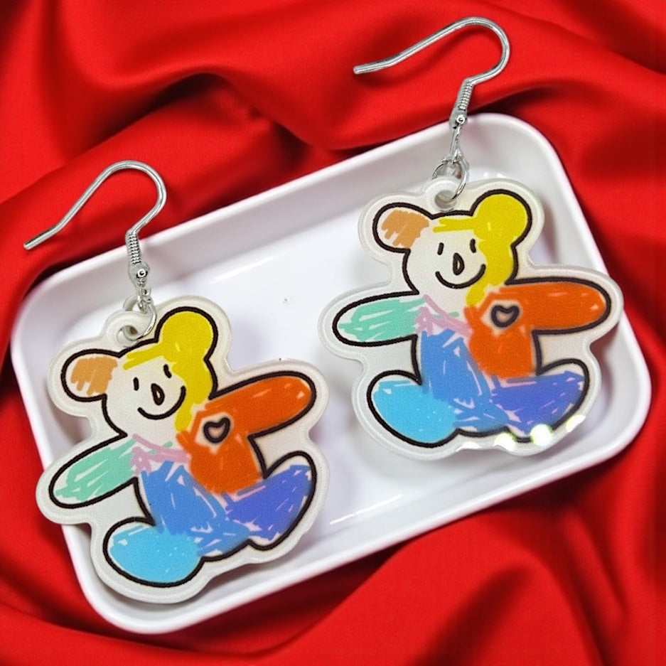 Teddy Bear Earrings - Whimsical Charm for the Young at Heart! 🧸