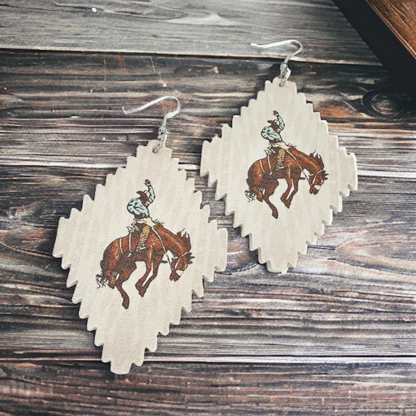 Rustic Western Rodeo Dangle Earrings