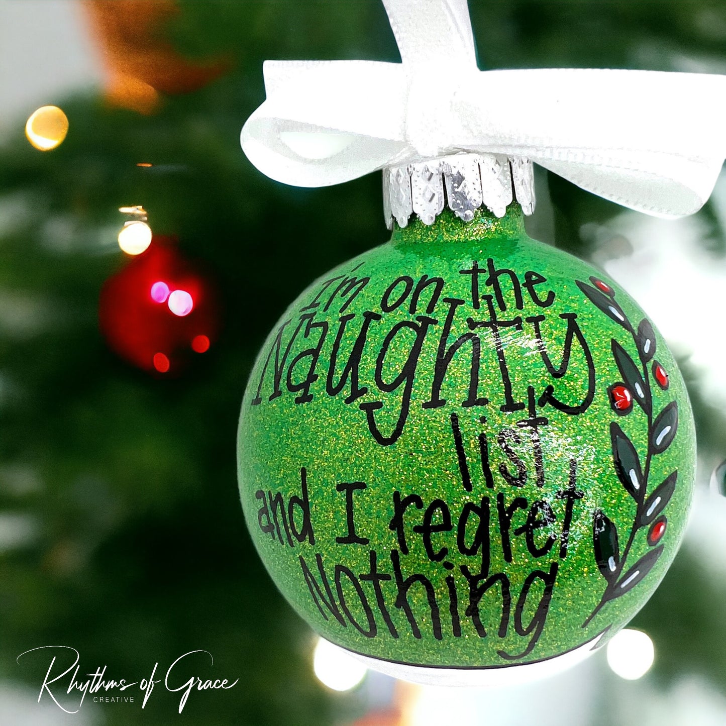 Naughty & Nice? I Choose Naughty! 🎄 Personalized Ornament for the Bold!